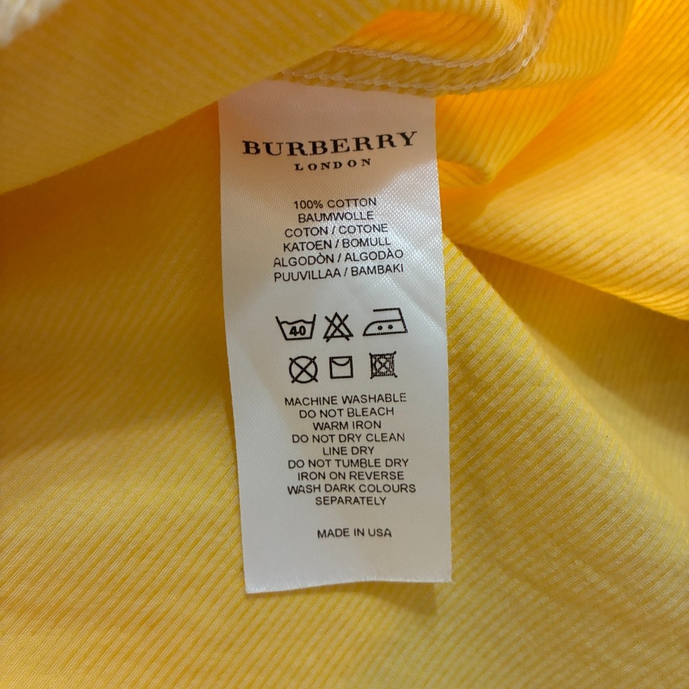 Burberry London Shirt Mens Size 17.5-L Nova Check Flip Cuff USA Made Designer - Picture 8 of 11